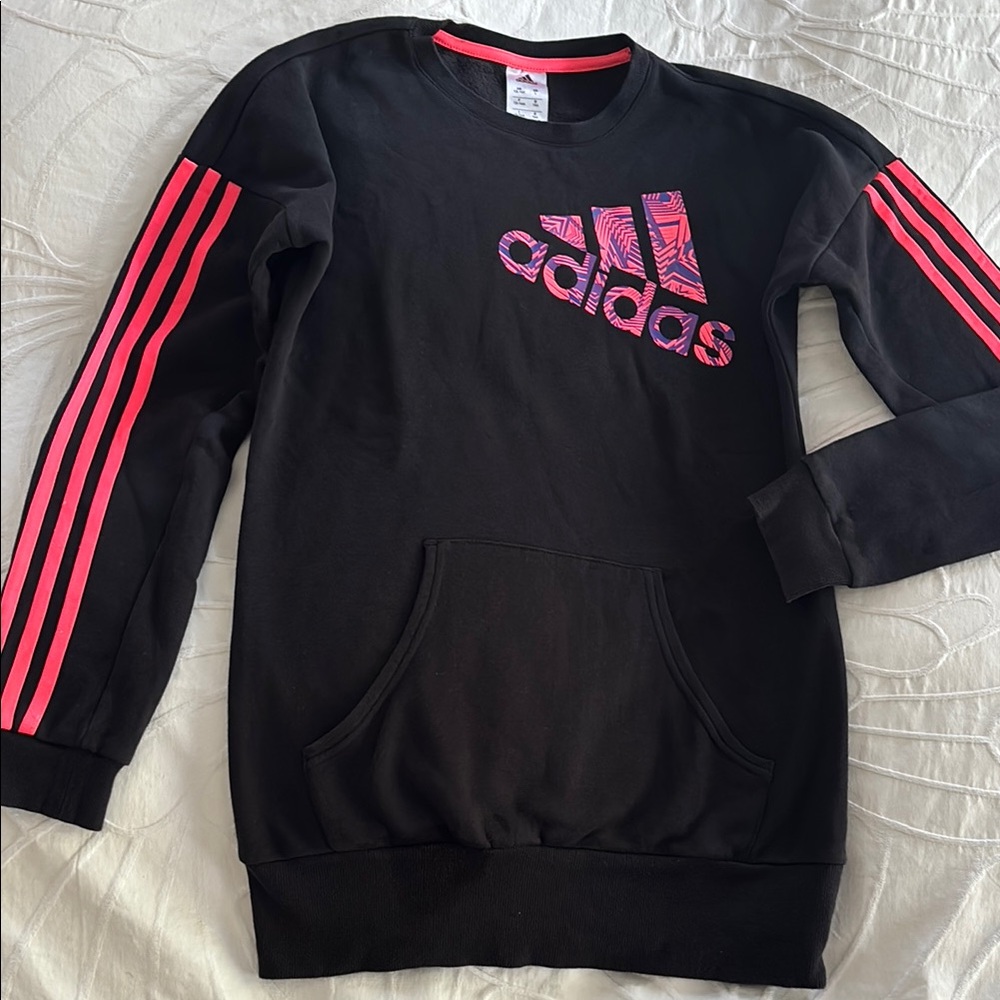 Adidas Black Tunic Style Sweatshirt